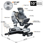 SwitZer 10" Double Bevel Mitre Saw 1800W
