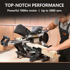 SwitZer 12" Sliding Mitre Saw 1800W Double Bevel