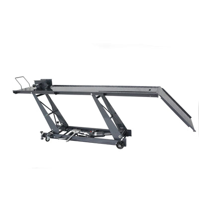 Motorcycle lift bench on a white background