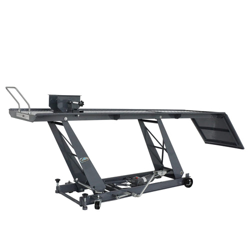 motorcycle lift bench on a white background