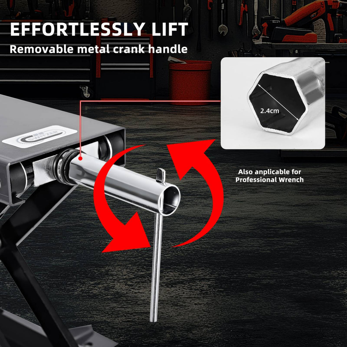 SwitZer 500kg Motorbike Scissor Lift