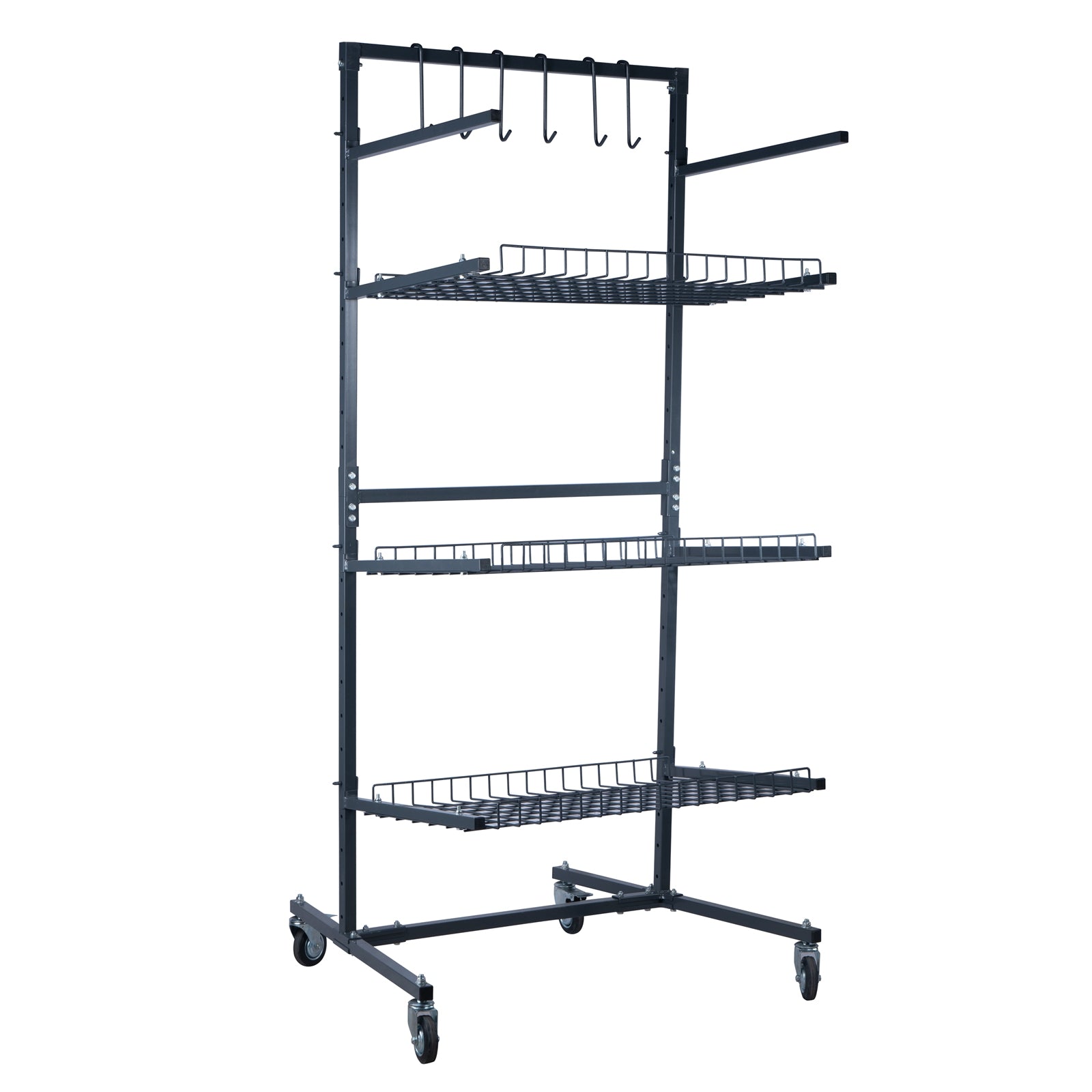 SwitZer Parts Cart with Panel Rack Grey