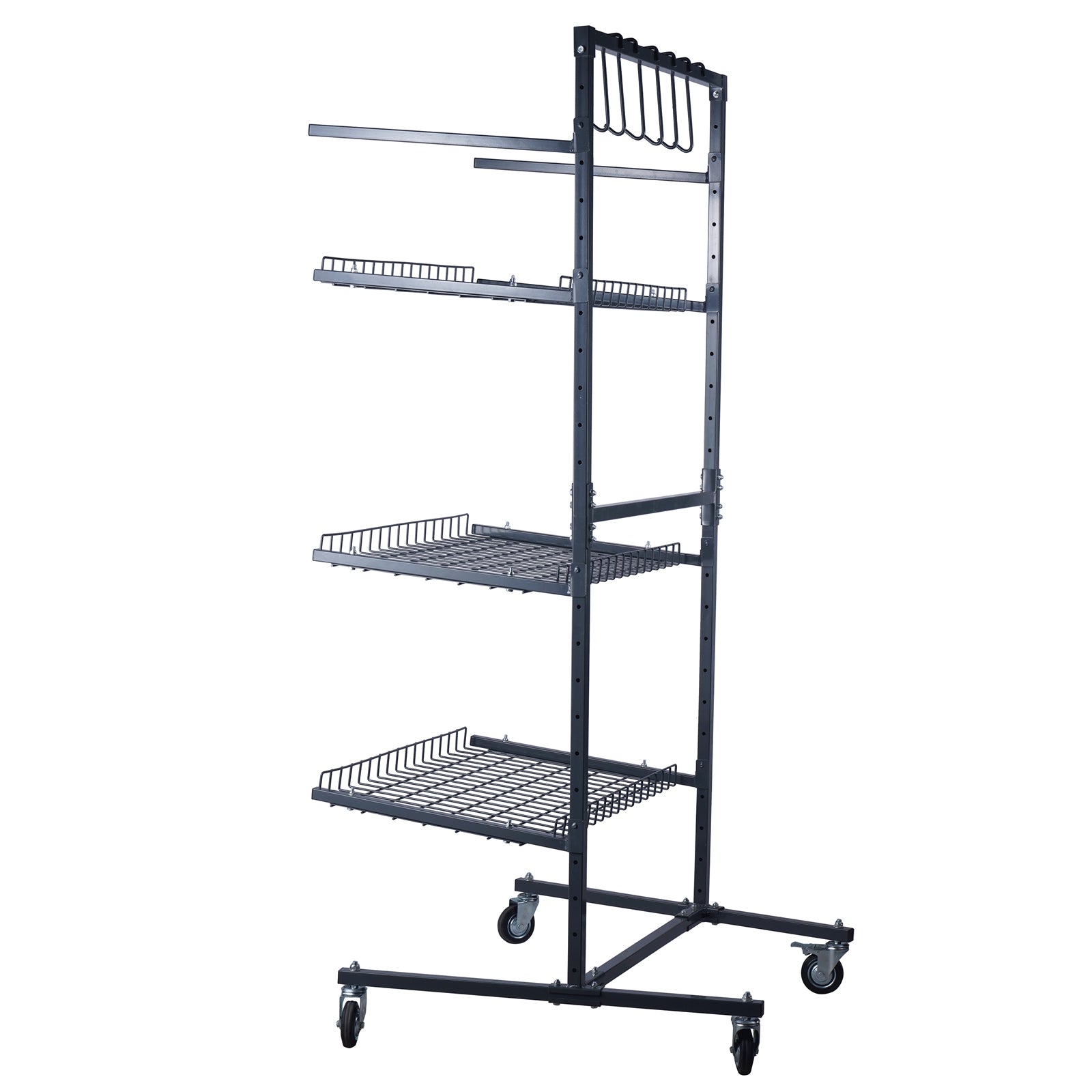 SwitZer Parts Cart with Panel Rack Grey