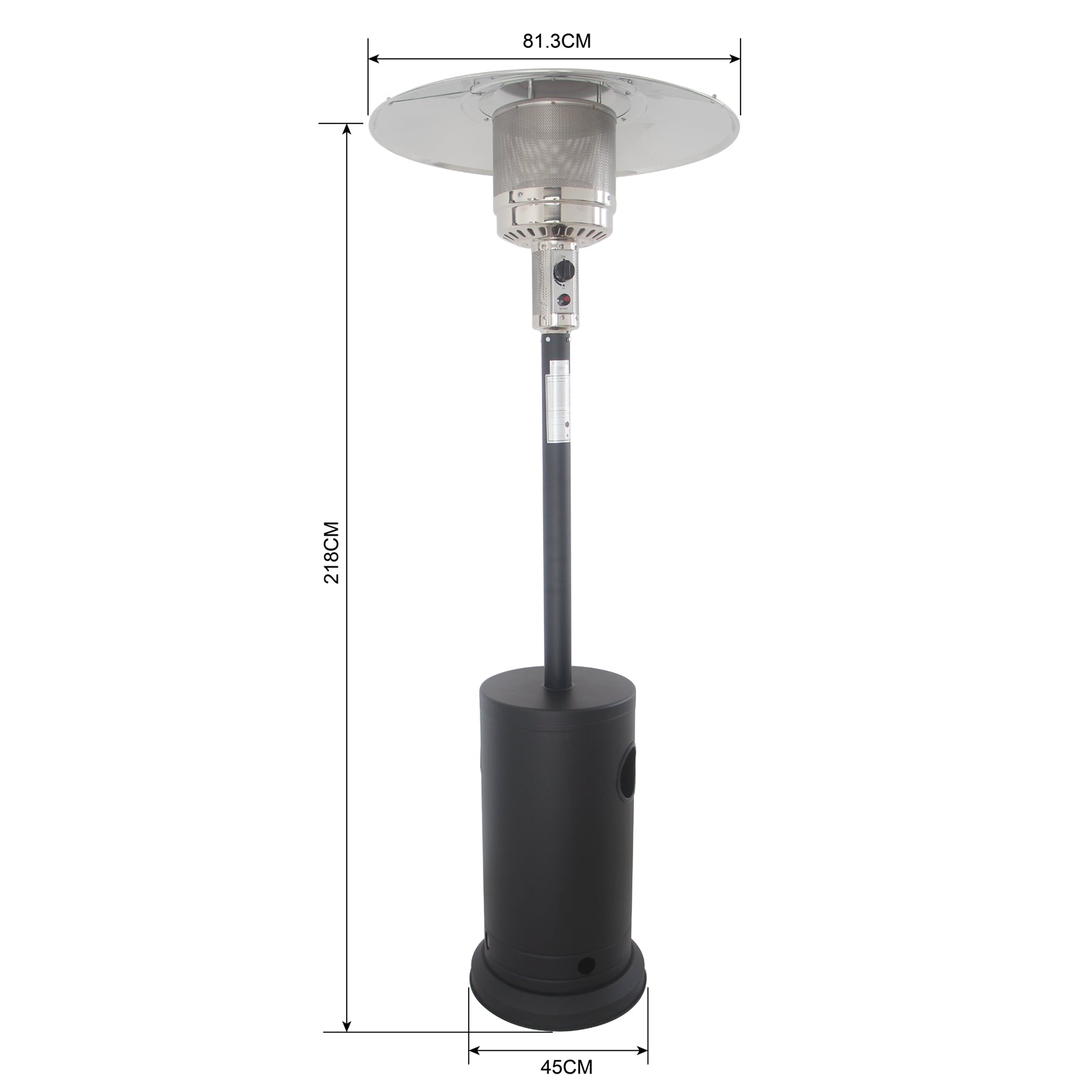HEATSURE 13kW Umbrella Patio Gas Heater