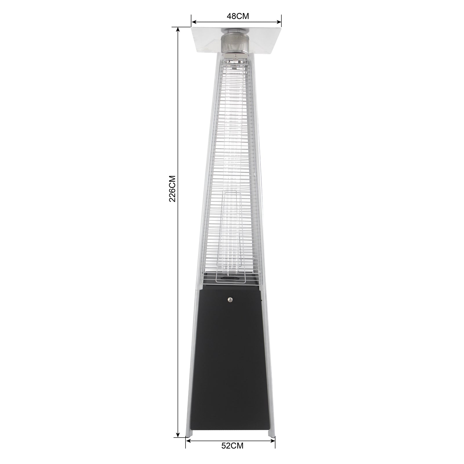 HEATSURE 10.5kW Pyramid Tower Patio Gas Heater