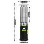 HEATSURE Spiral Flame Gas Heater 13.5KW Black