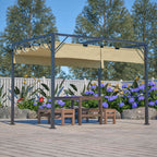 BIRCHTREE 3x2M Pergola Steel Frame with Retractable PE Canopy