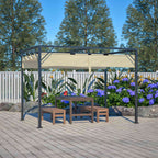 BIRCHTREE 3x2M Pergola Steel Frame with Retractable PE Canopy