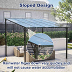 BIRCHTREE Lean To Wall Mounted Pergola with Roof