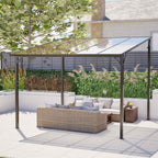 BIRCHTREE Lean To Wall Mounted Pergola with Roof