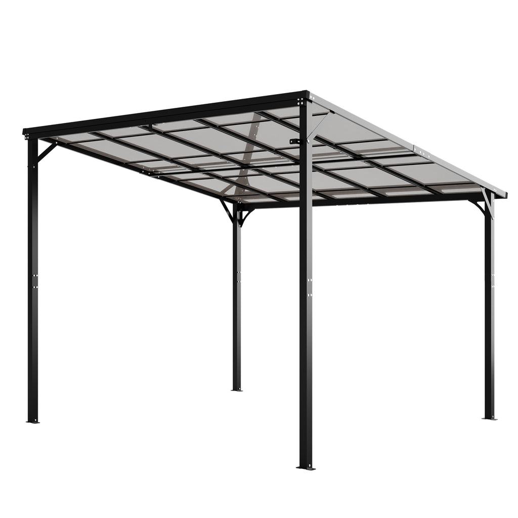 BIRCHTREE Lean To Wall Mounted Pergola with Roof