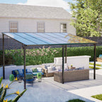 BIRCHTREE Lean To Wall Mounted Pergola with Roof