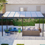 BIRCHTREE Lean To Wall Mounted Pergola with Roof