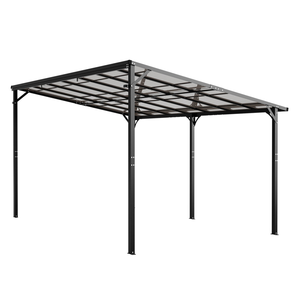 BIRCHTREE Lean To Wall Mounted Pergola with Roof
