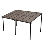 BIRCHTREE Lean To Wall Mounted Pergola with Roof