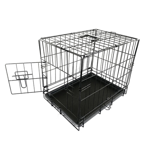 PawHaven Pet Cage Folding Lockable Door With Tray Puppy Crate