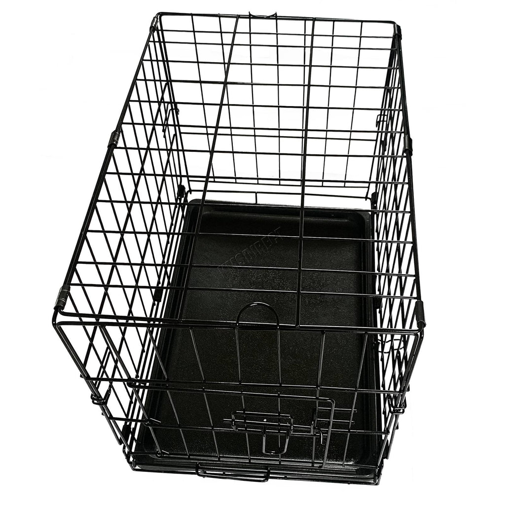 PawHaven Pet Cage Folding Lockable Door With Tray Puppy Crate