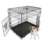 PawHaven Pet Cage Folding Lockable Door With Tray Puppy Crate