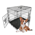 PawHaven Pet Cage Folding Lockable Door With Tray Puppy Crate