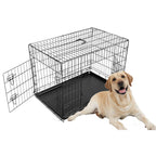 PawHaven Pet Cage Folding Lockable Door With Tray Puppy Crate