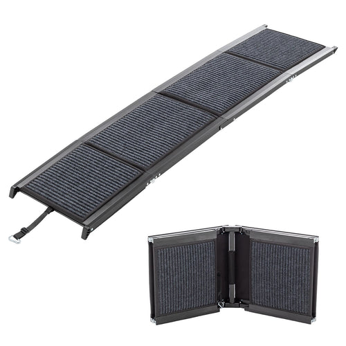 Image of pet ramp and folded version a white background