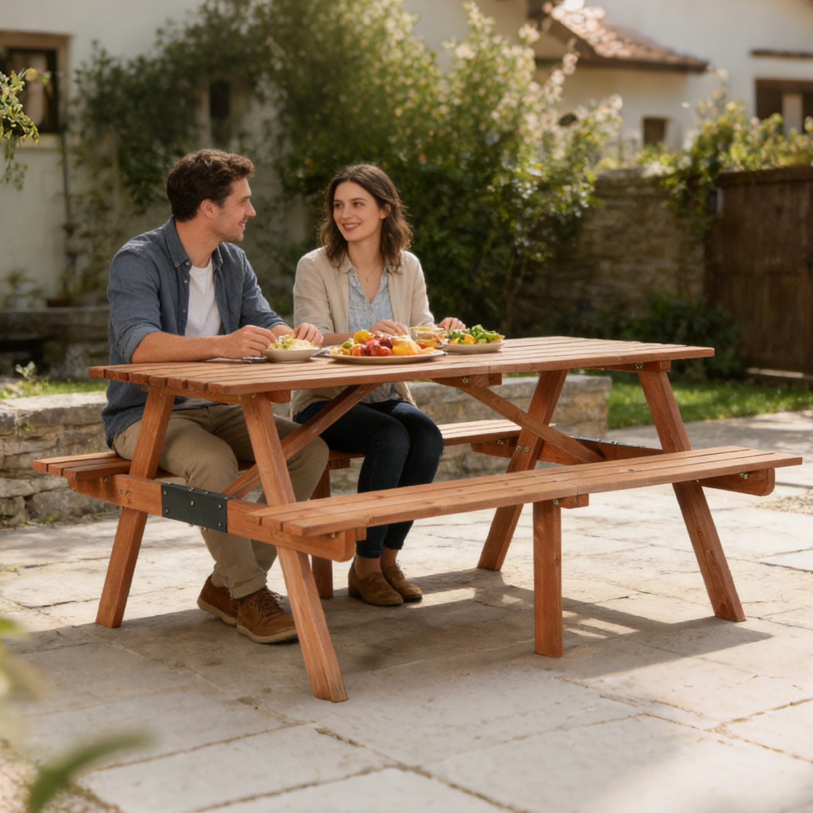 Birchtree Picnic Garden Table - 4-seater