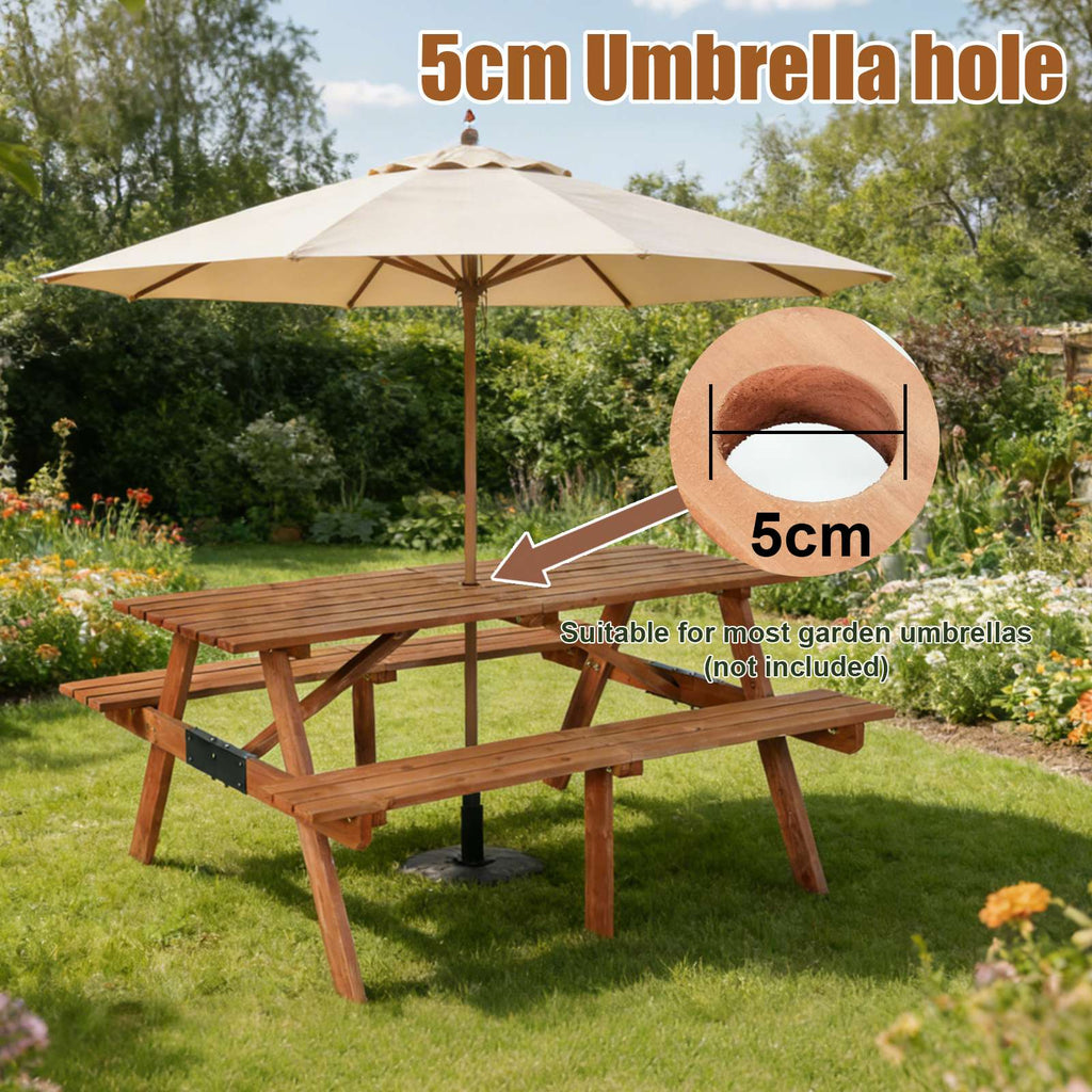 Birchtree Picnic Garden Table - 4-seater