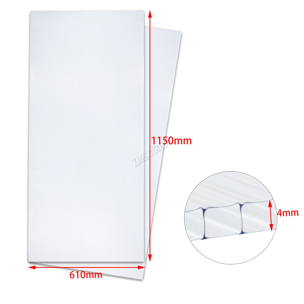 BIRCHTREE Polycarbonate Sheet 4MM 20PCS BT-PS02 Clear