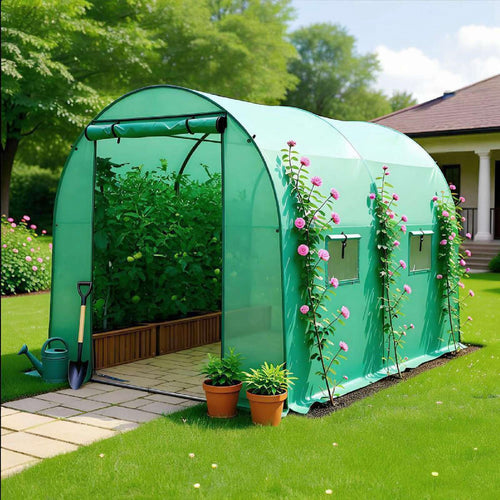 BIRCHTREE Polytunnel Fully Galvanised Frame Greenhouse Poly Tunnel