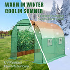 BIRCHTREE Polytunnel Fully Galvanised Frame Greenhouse Poly Tunnel