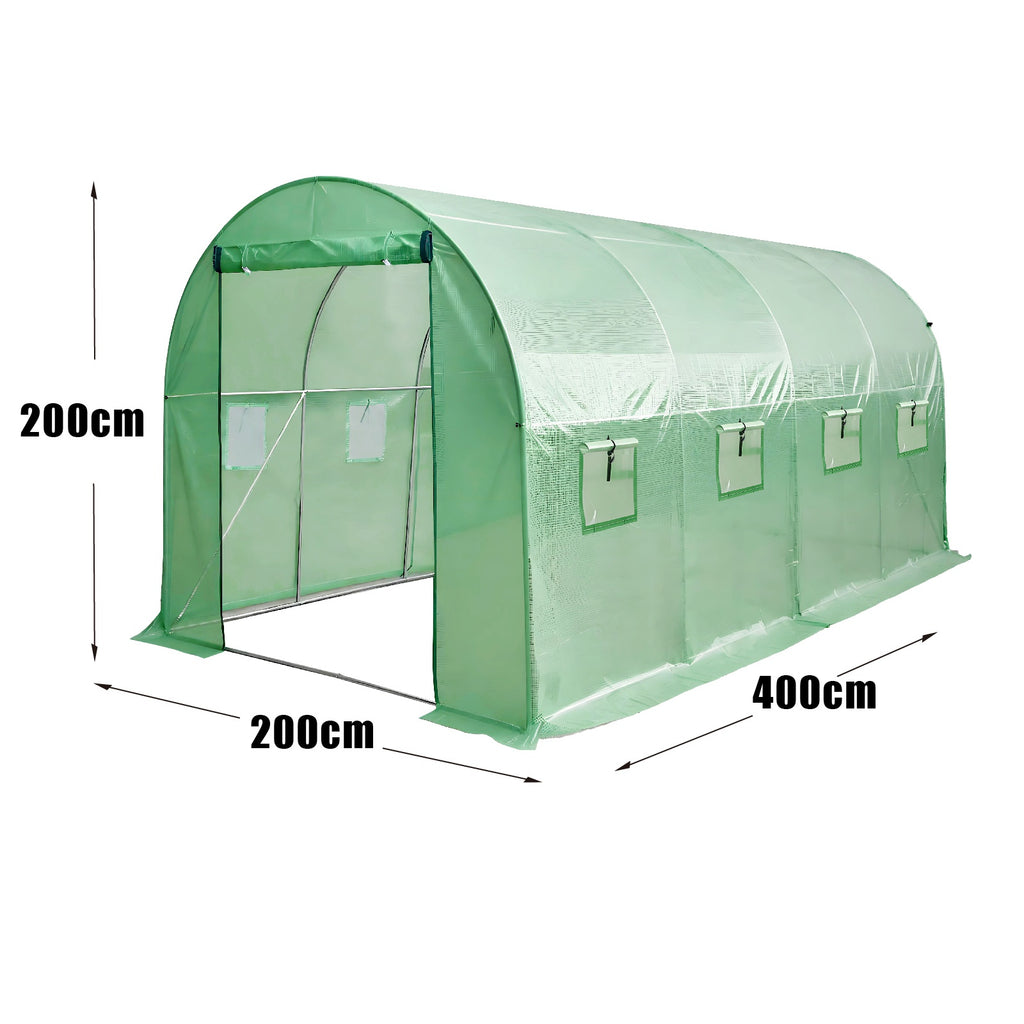 BIRCHTREE Polytunnel Fully Galvanised Frame Greenhouse Poly Tunnel