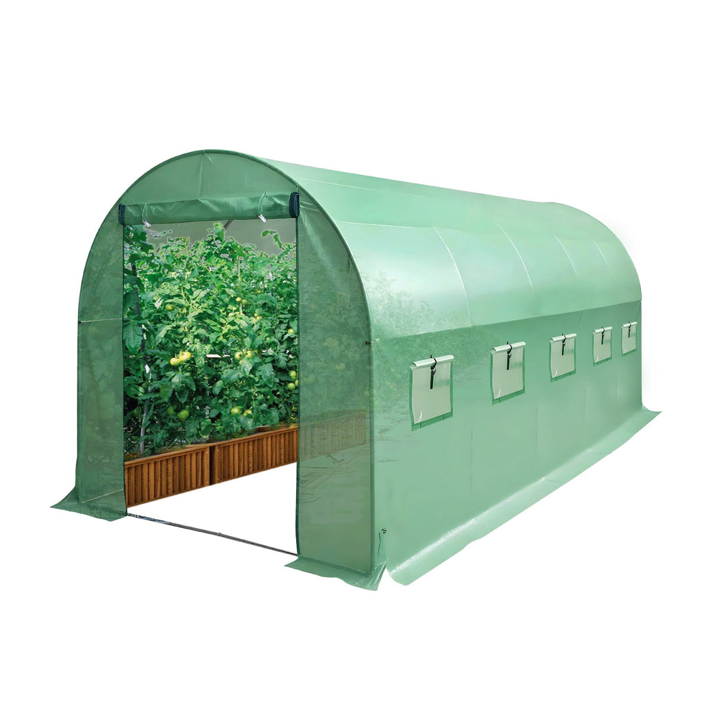 BIRCHTREE Polytunnel Fully Galvanised Frame Greenhouse Poly Tunnel