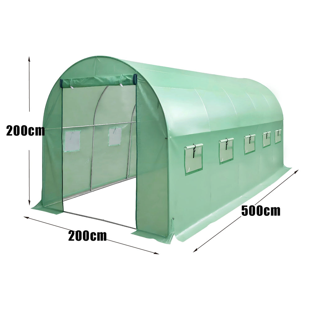 BIRCHTREE Polytunnel Fully Galvanised Frame Greenhouse Poly Tunnel