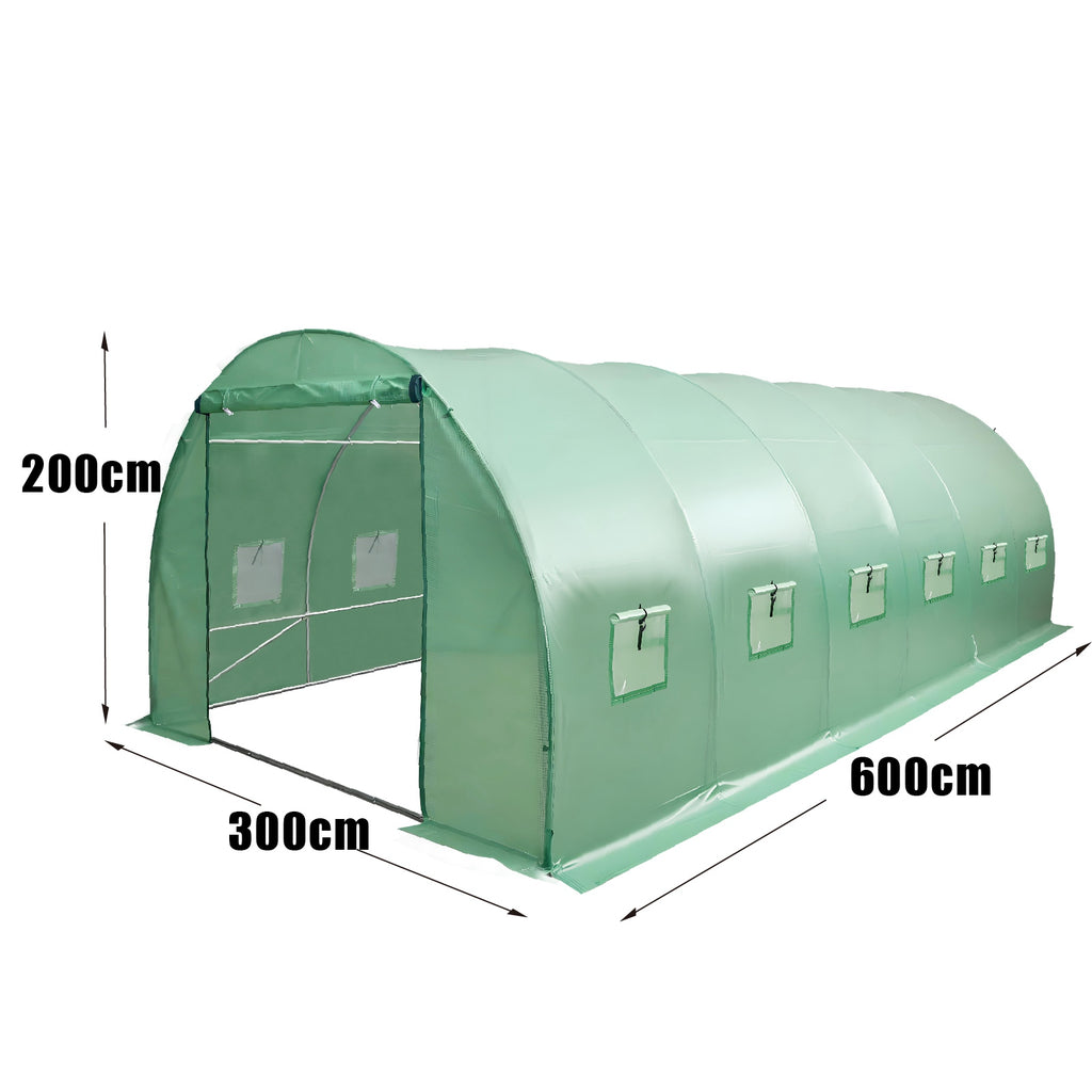 BIRCHTREE Polytunnel Fully Galvanised Frame Greenhouse Poly Tunnel