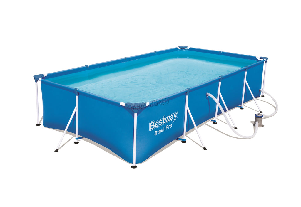 BestWay Steel Pro Frame Swimming Pool Set Rectangular 13'1" x 6'11" x 32" 56424