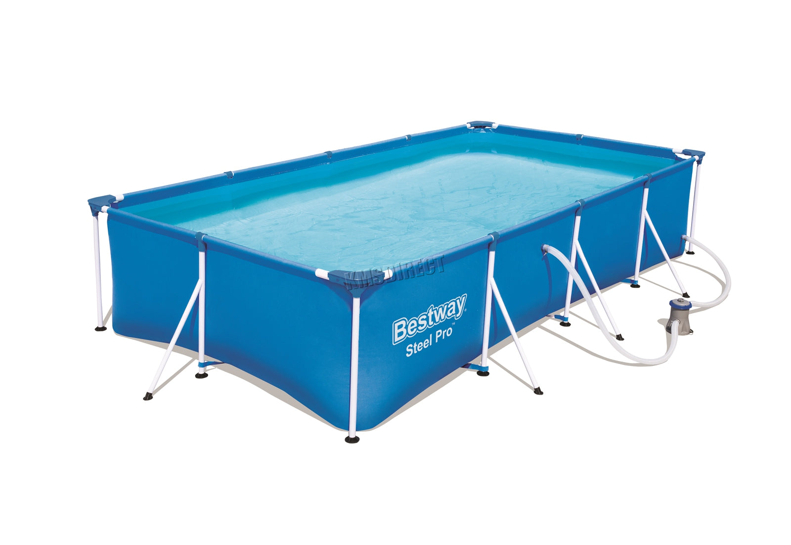 BestWay Steel Pro Frame Swimming Pool Set Rectangular 13'1" x 6'11" x 32" 56424