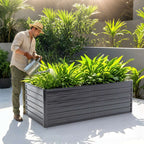 BIRCHTREE Metal Raised Garden Bed Outdoor Planter