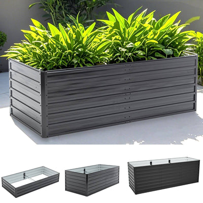 BIRCHTREE Metal Raised Garden Bed Outdoor Planter