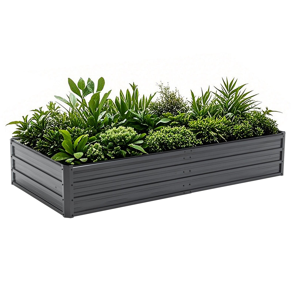 BIRCHTREE Metal Raised Garden Bed Outdoor Planter