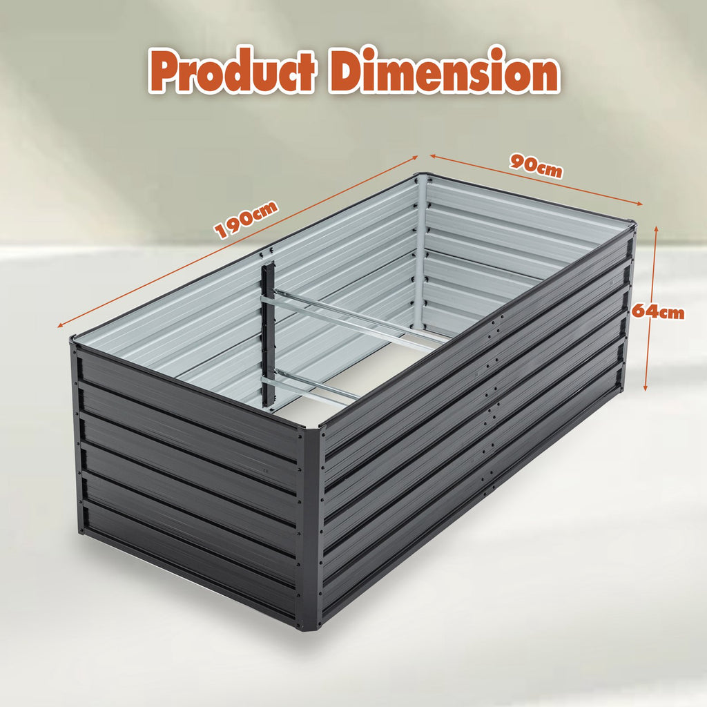 BIRCHTREE Metal Raised Garden Bed Outdoor Planter