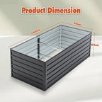 BIRCHTREE Metal Raised Garden Bed Outdoor Planter