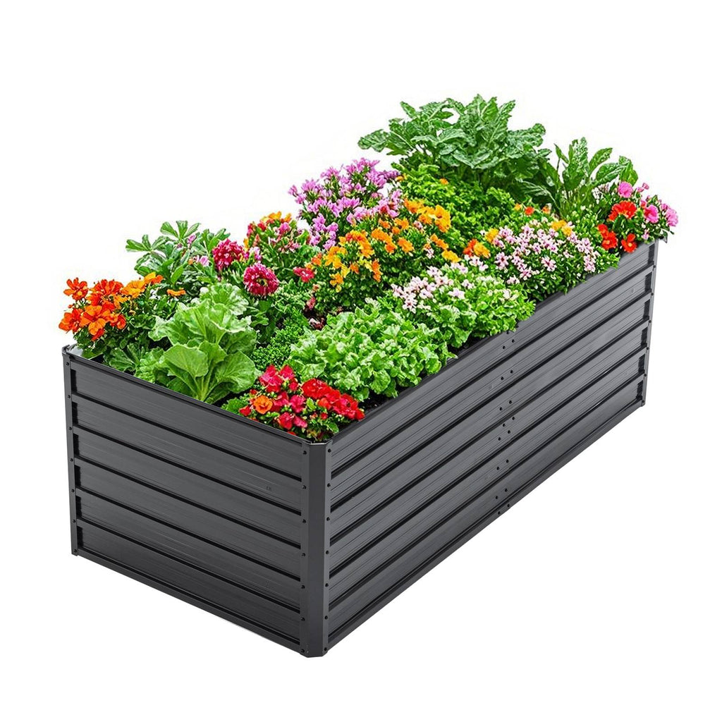 BIRCHTREE Metal Raised Garden Bed Outdoor Planter