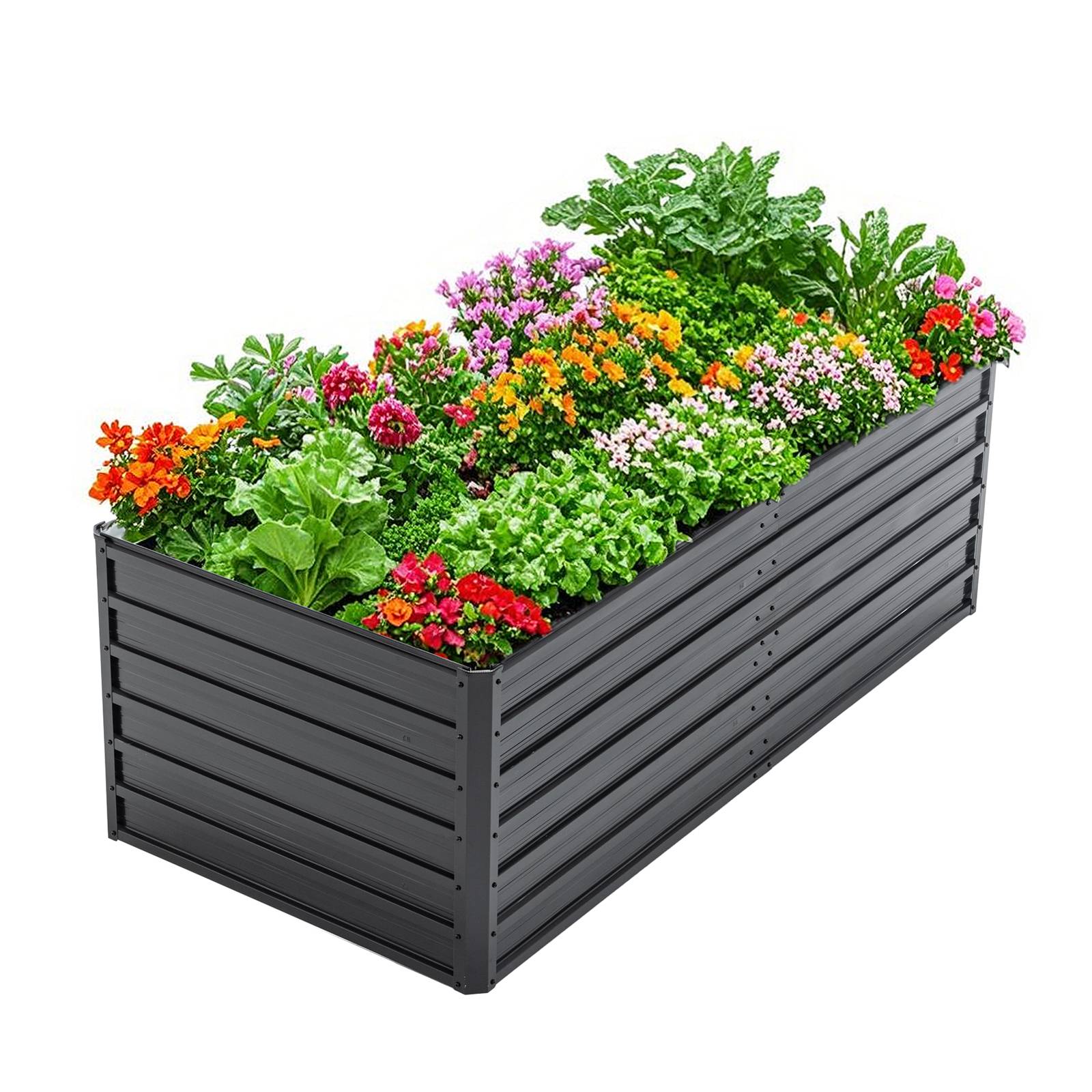 BIRCHTREE Metal Raised Garden Bed Outdoor Planter