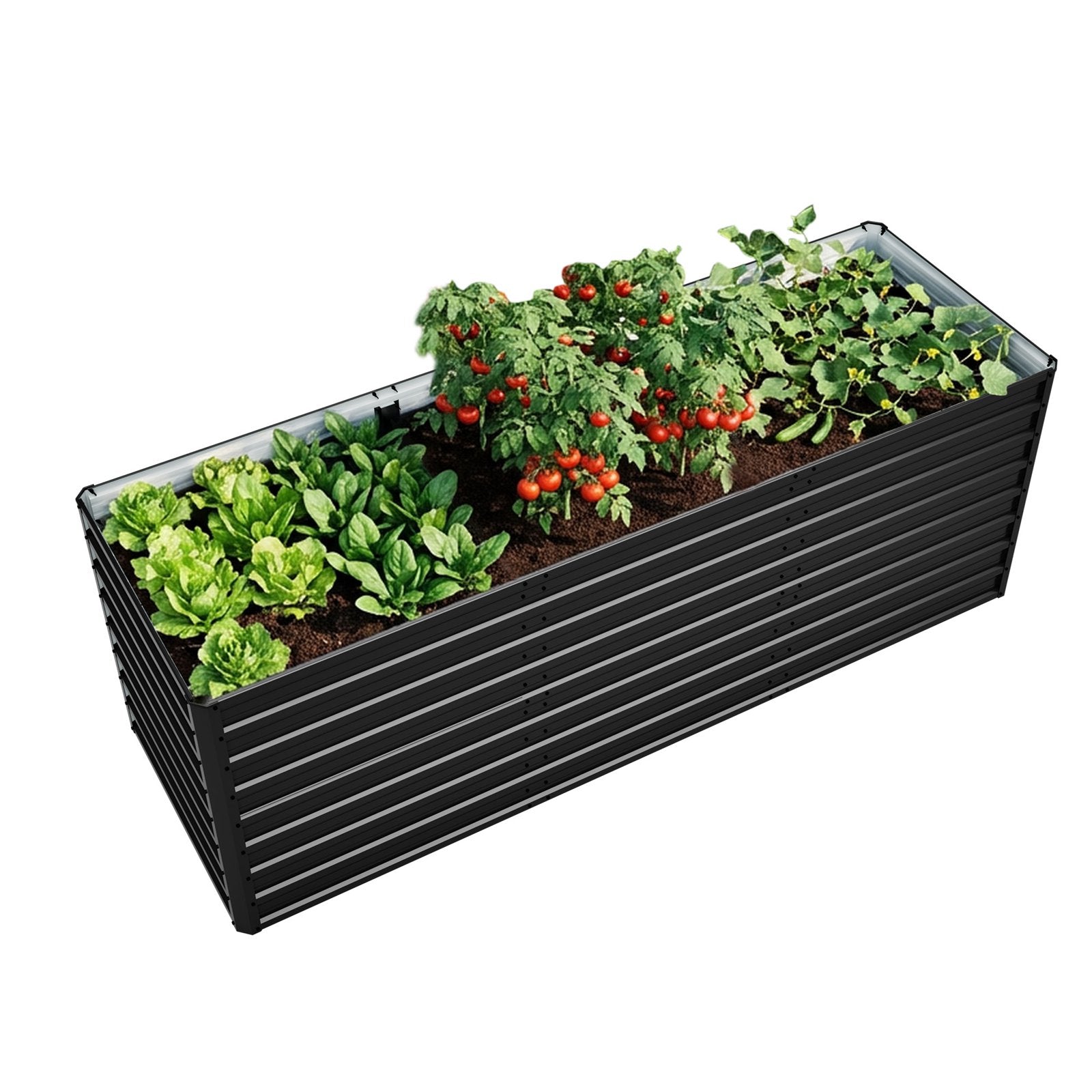 BIRCHTREE Metal Raised Garden Bed Outdoor Planter