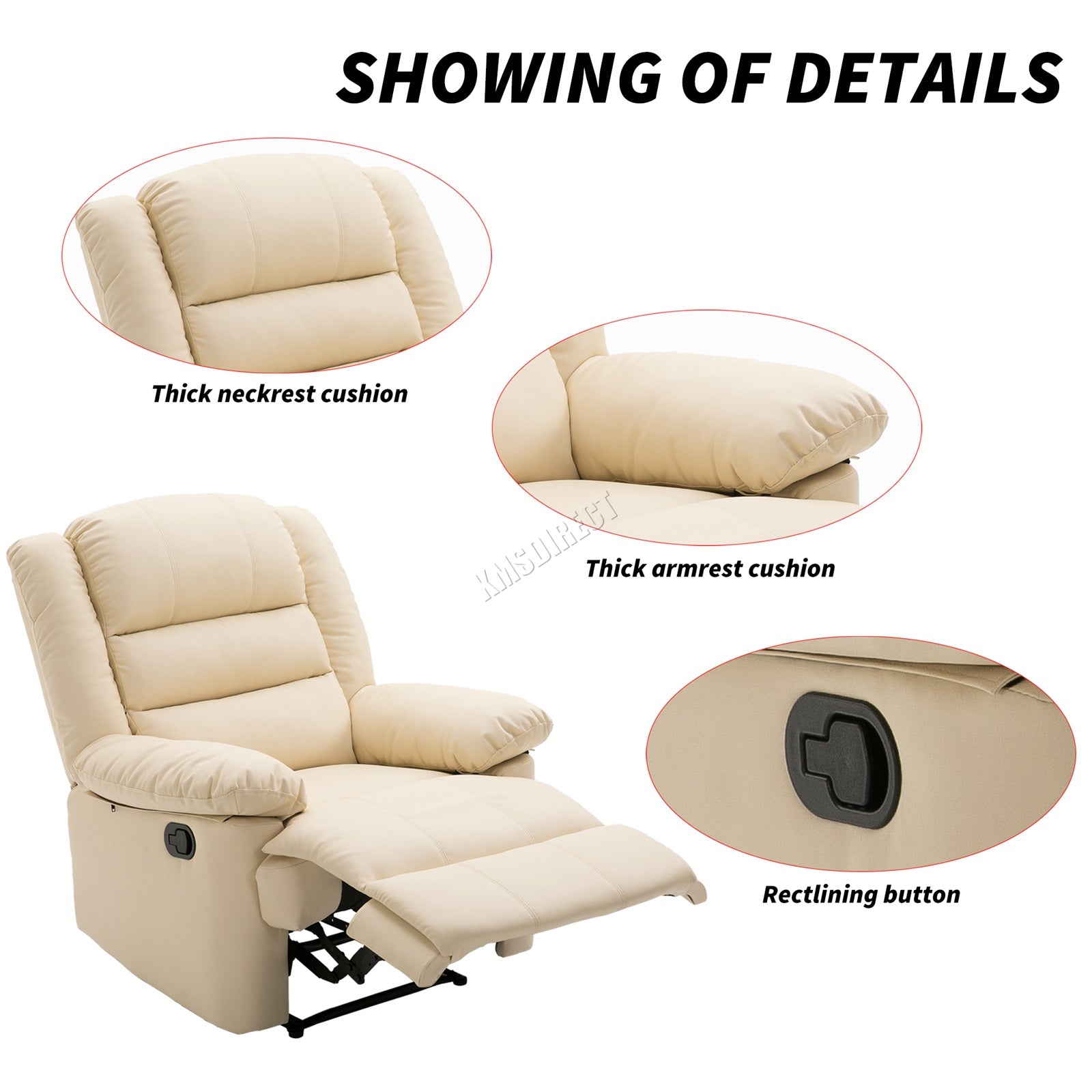 WestWood Recliner Sofa Chair Armchair RS04