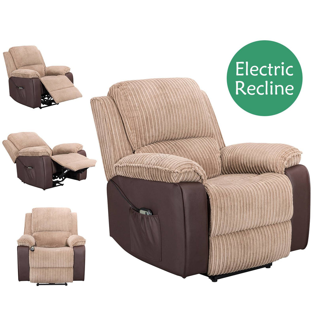 WestWood Recliner Sofa Fabric Electric Faux Leather Armchair RS06