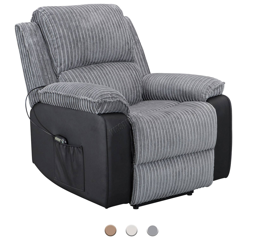 WestWood Recliner Sofa Fabric Electric Faux Leather Armchair RS06