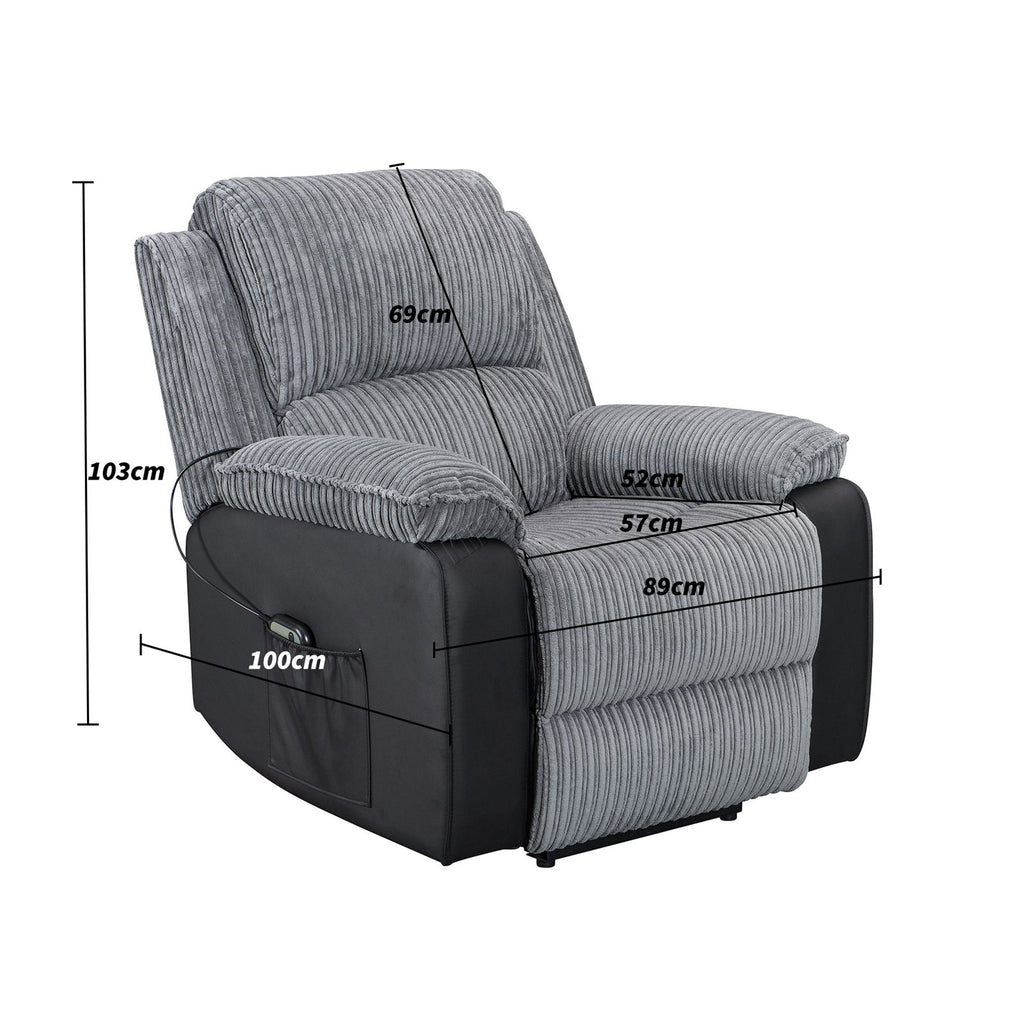 WestWood Recliner Sofa Fabric Electric Faux Leather Armchair RS06
