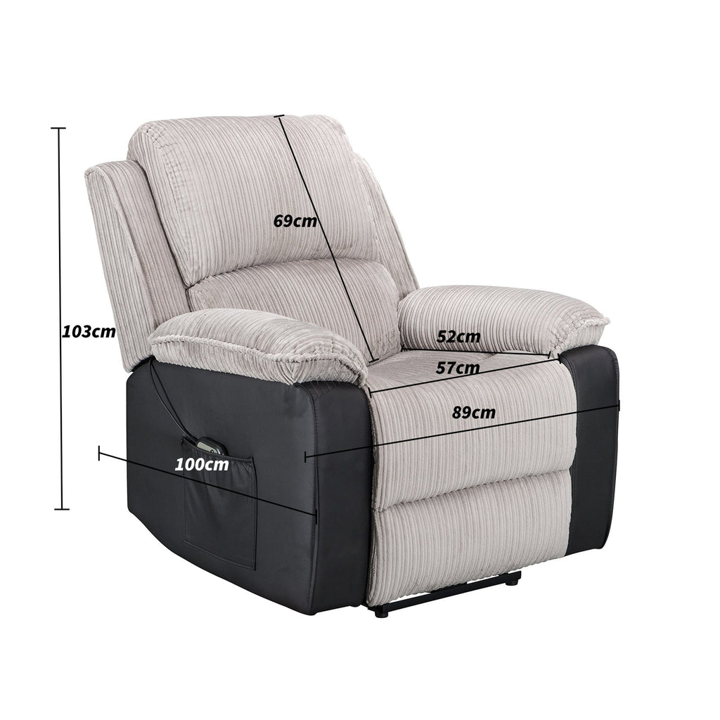WestWood Recliner Sofa Fabric Electric Faux Leather Armchair RS06