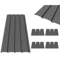 BIRCHTREE 129x45cm Roof Sheets 12X Corrugated Metal Roofing Panels